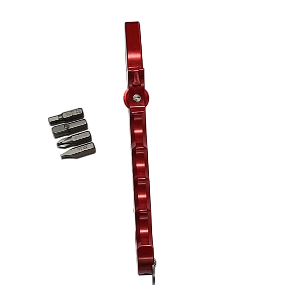 UPR AN-16 Race Wrench-Pit Wrench- Dzus Quick Turn Driver- Multi Fitting Tool Red