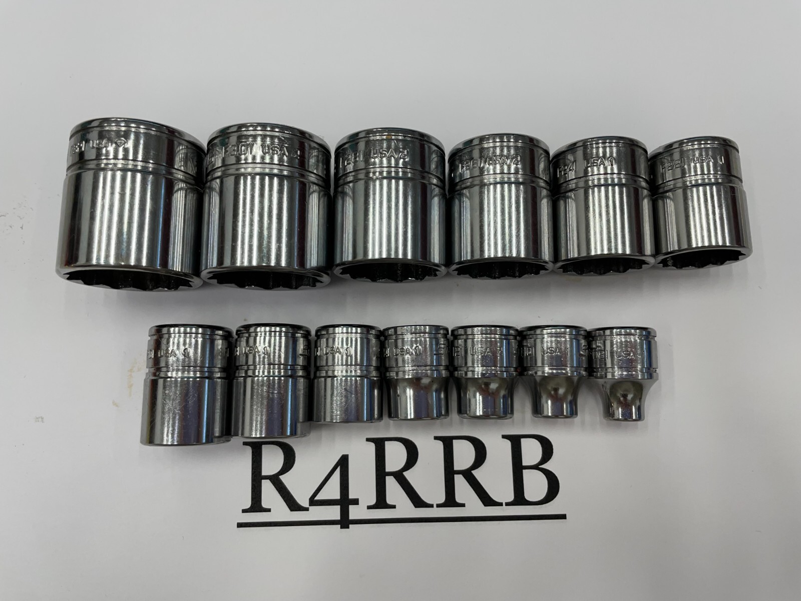 Snap-on Tools NEW 13pc 3/8″ Drive SAE Shallow 12 Point Chrome Socket BONUS Set
