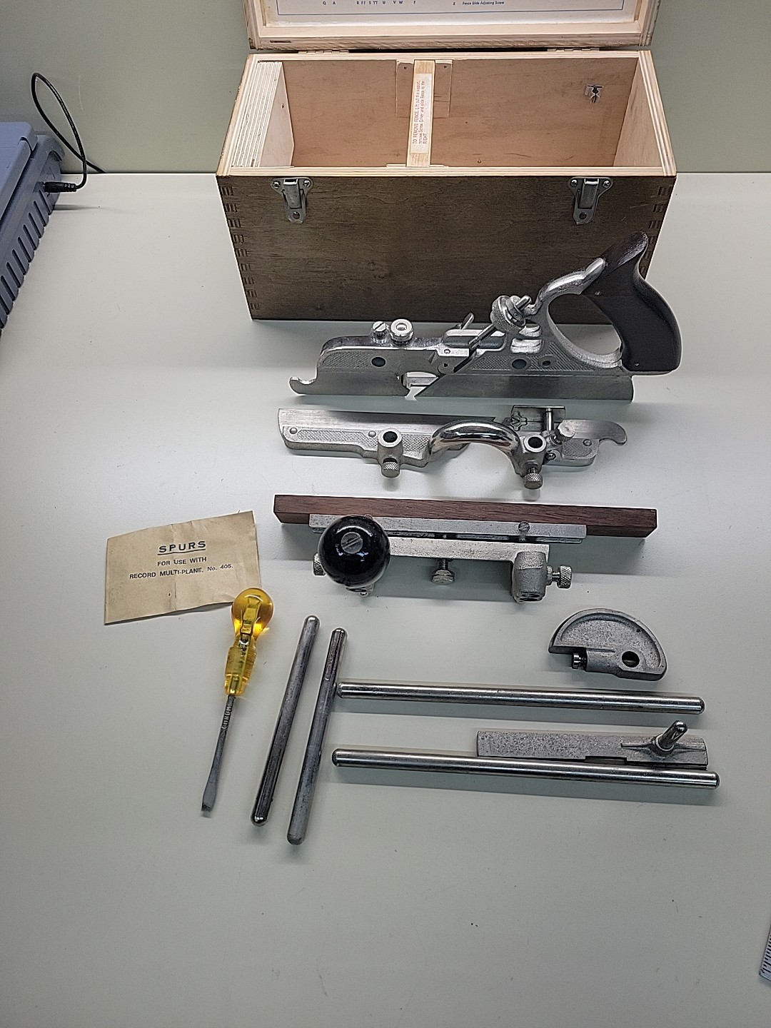 Record 405 Mulit Plane New Old Stock with Full Set of Cutters 1977 England