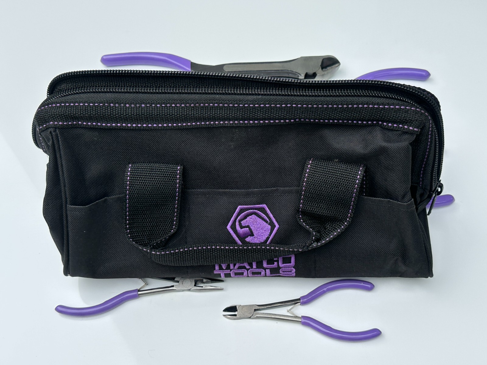 Matco Tools 8pc SPLR8P PURPLE Long Reach & Mini Pliers Set w/ Duffle Bag (NOS)