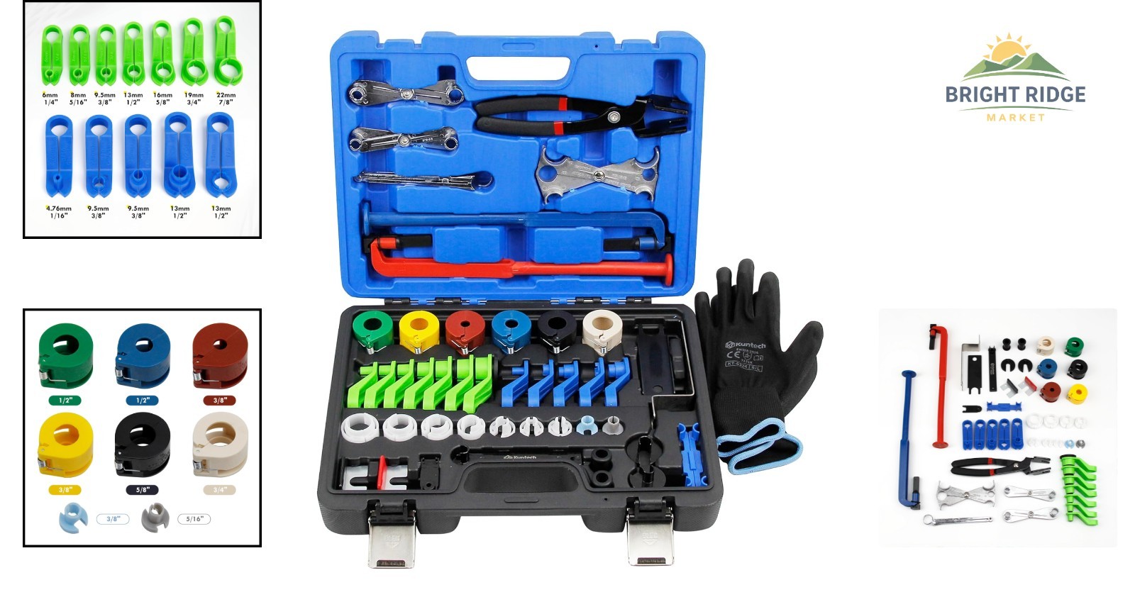 Automotive Tool Set with 45 Disconnect Tools for A/C and Fuel Line Maintenance