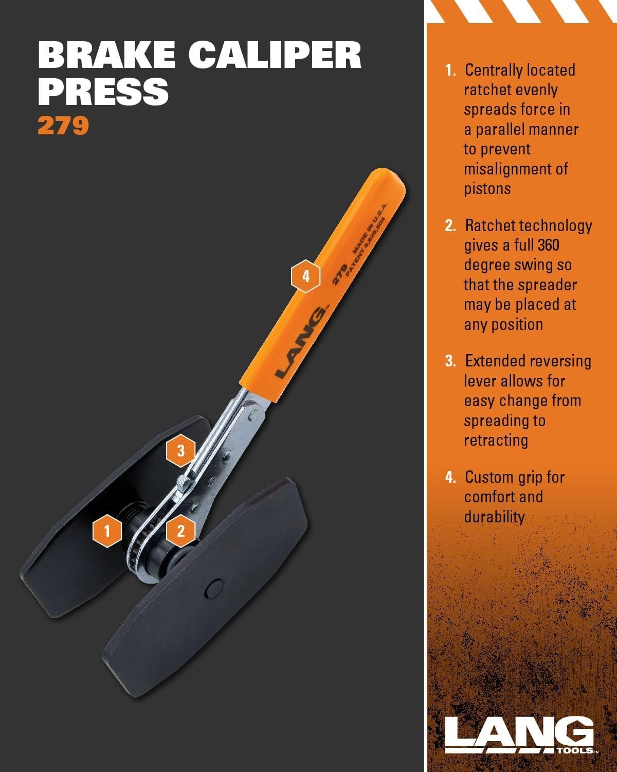Centrally Ratcheted Caliper Tool