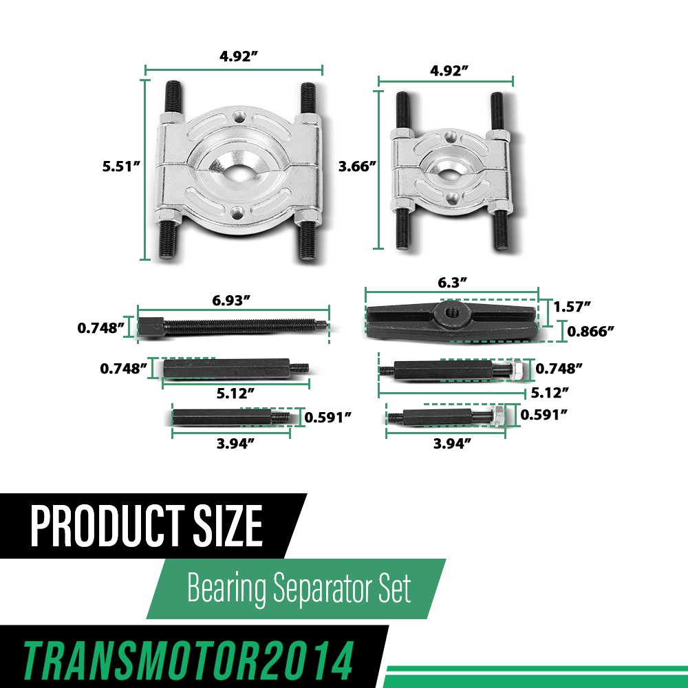 Bearing Separator Set 5-Ton Fly Wheel Separator With Gear Hub Puller Tool 12PCS