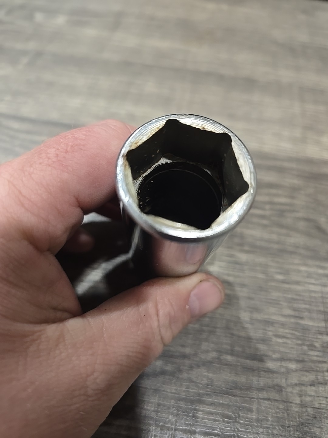 Snap On 1” Deep 1/2” Drive Socket 6 Point Chrome TS321 USA