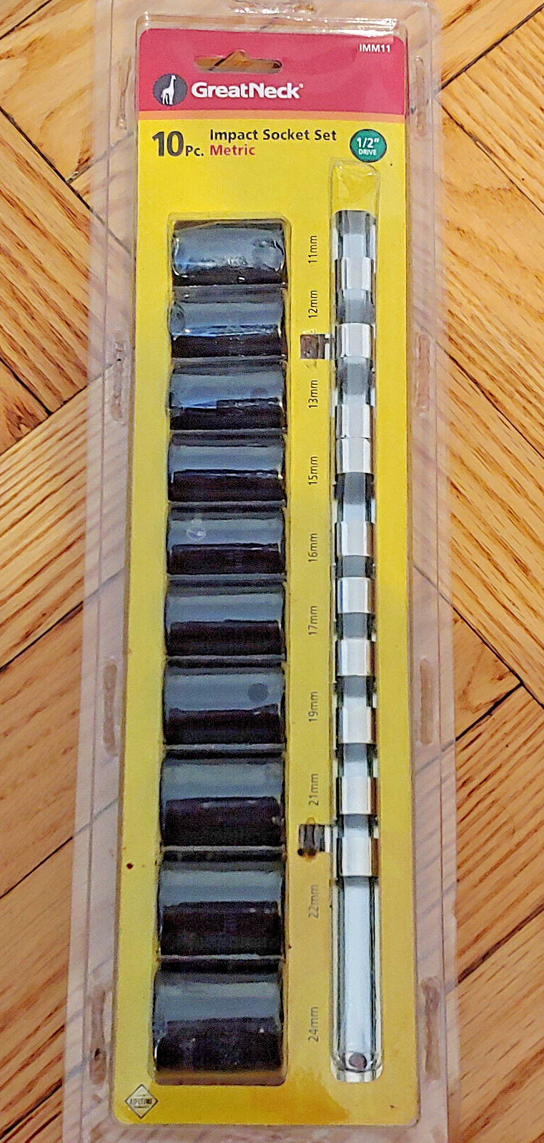 Greatneck 1/2″ Drive Deep Impact Socket Set Metric 10 Piece IMM11 In Package