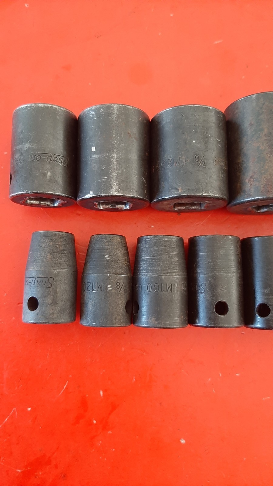 Snap-On 1/2″ Drive 11 pc 6 Point SAE Shallow Impact Socket Set Im120-320 3/8″-1″
