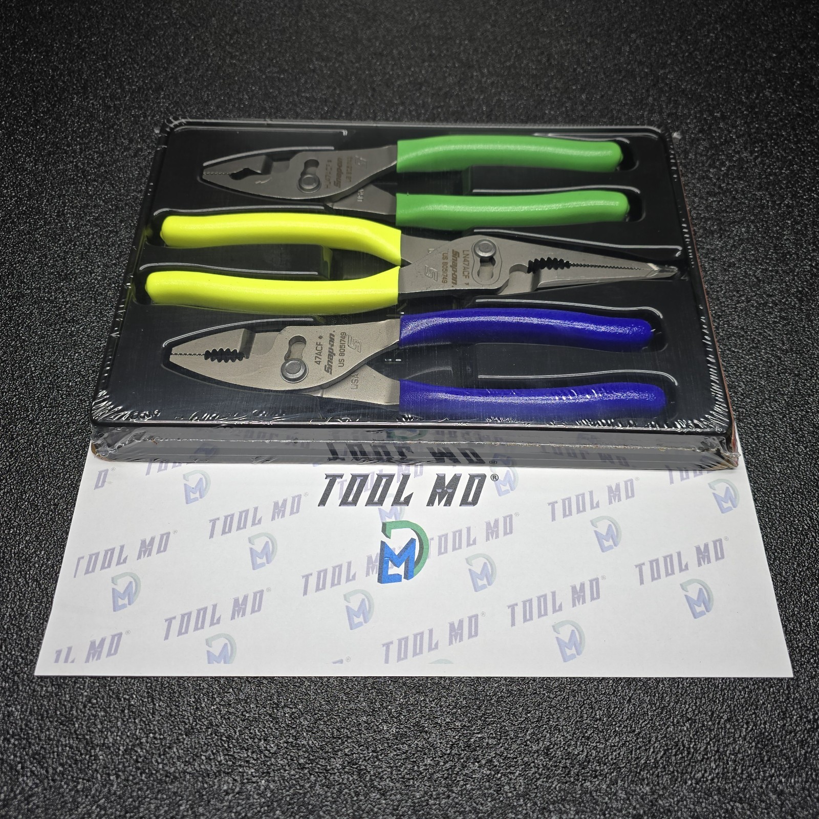 Snap-on Tools USA NEW Assorted Color Slip Joint Pliers Set PL347ACF