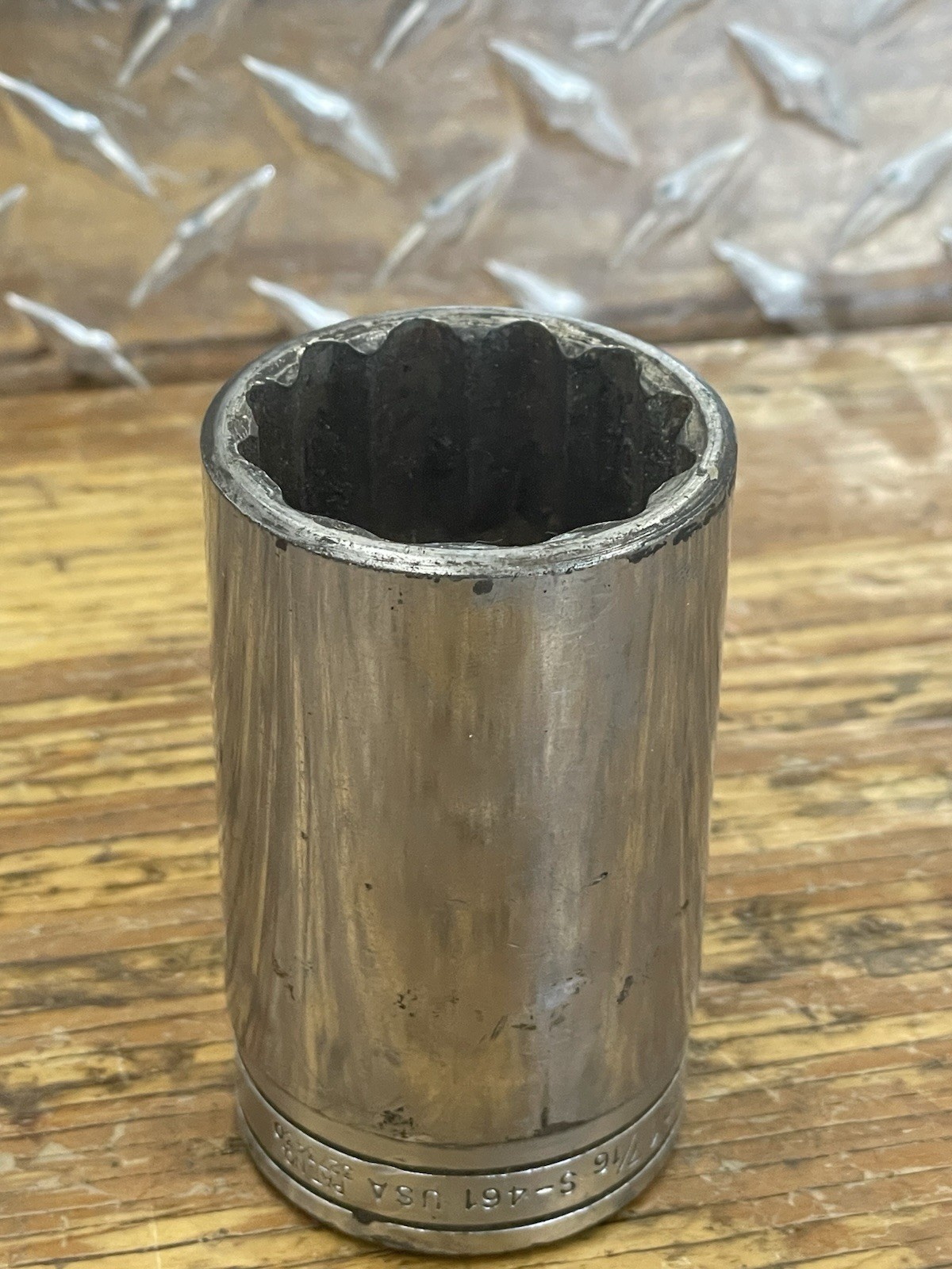 Vintage SNAP ON S461 – 1/2″ Dr 12pt SAE Deep Socket, 1-7/16″