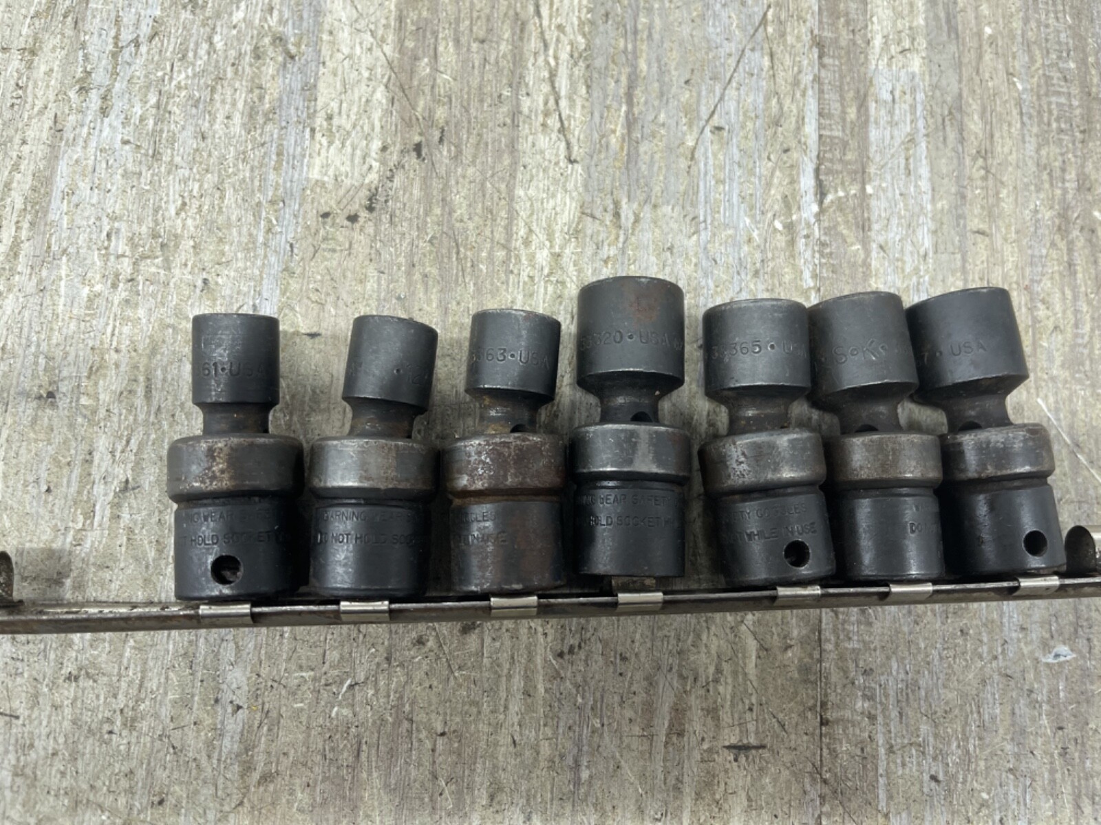 LOT OF 7 S-K 6PT. Drive Impact Swivel Socket. 33367–33361