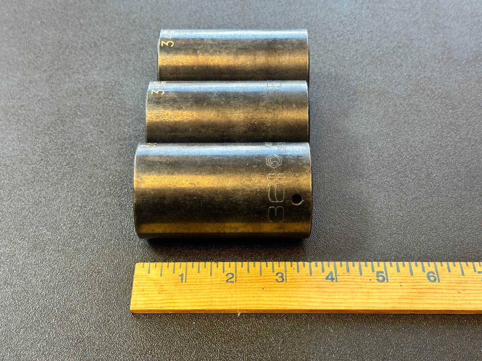 Matco Tools USA 3pc Deep Impact Socket Set Lot 1/2” Drive, Metric 34mm 35mm 36mm