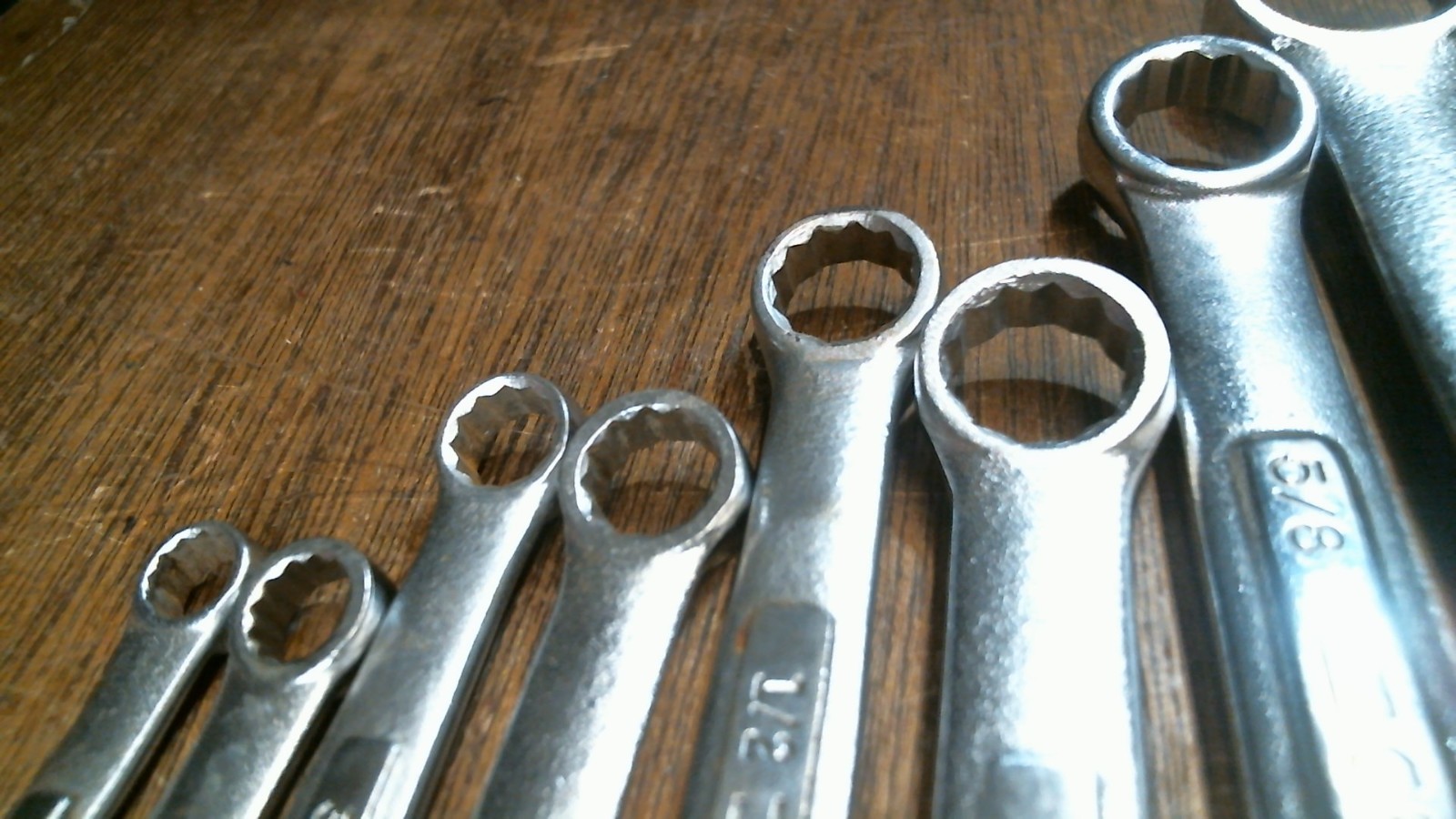 LOT C9 Craftsman USA 8 pc 5/16 TO 13/16 Combination Wrench Set 12 pt CLEAN