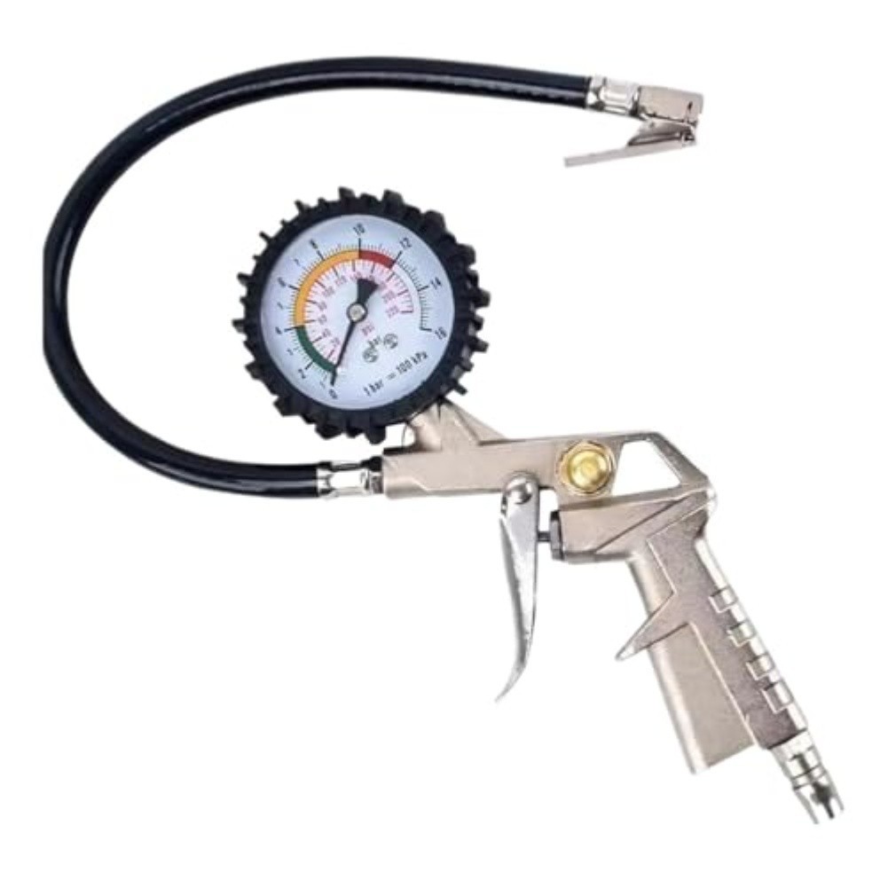 220PSI Tire Pressure Monitoring Gauge with Easy Attach Self Locking Chuck