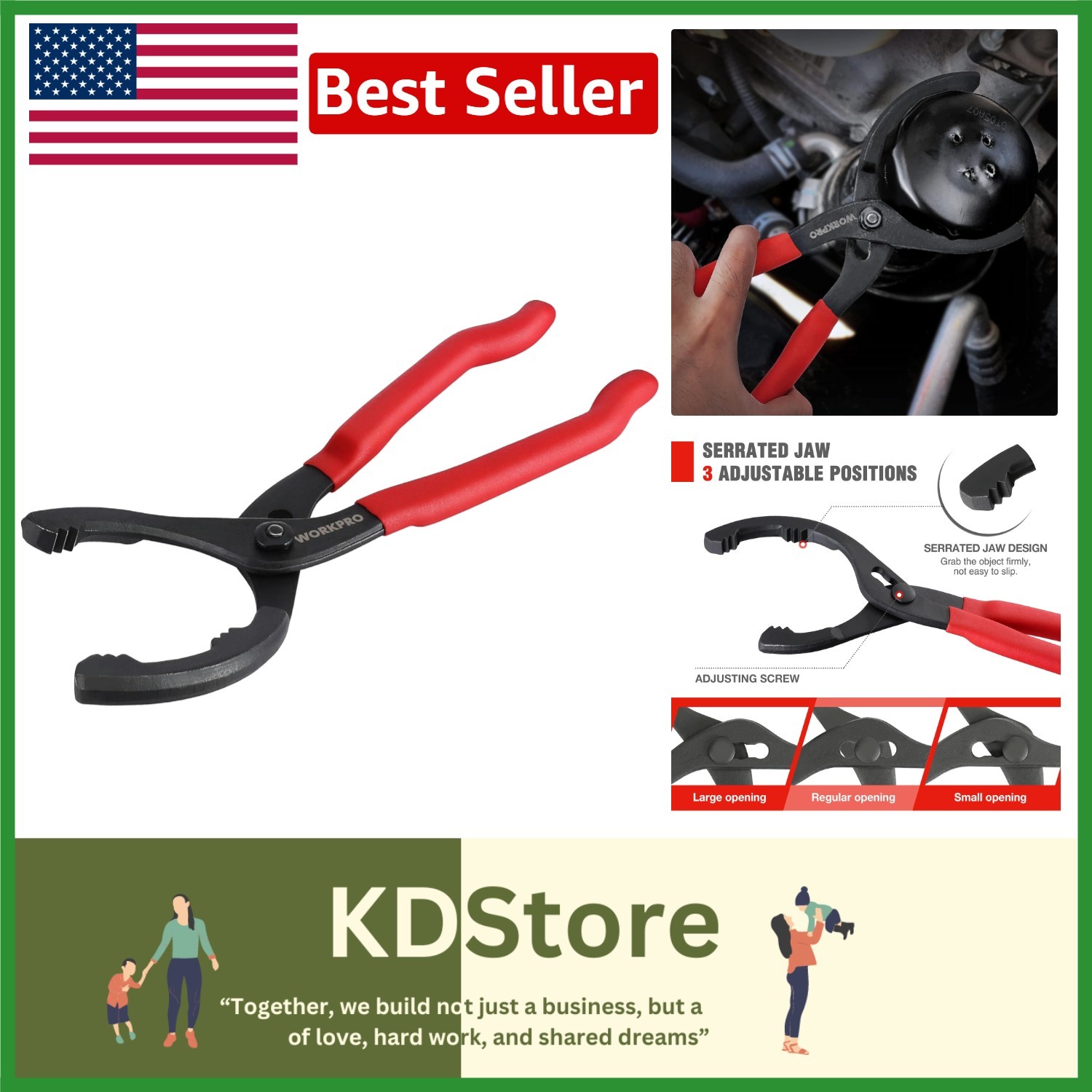 Versatile 12-Inch Oil Filter Pliers with Nonslip Grips – Fits 2-4.5 Inch Filters