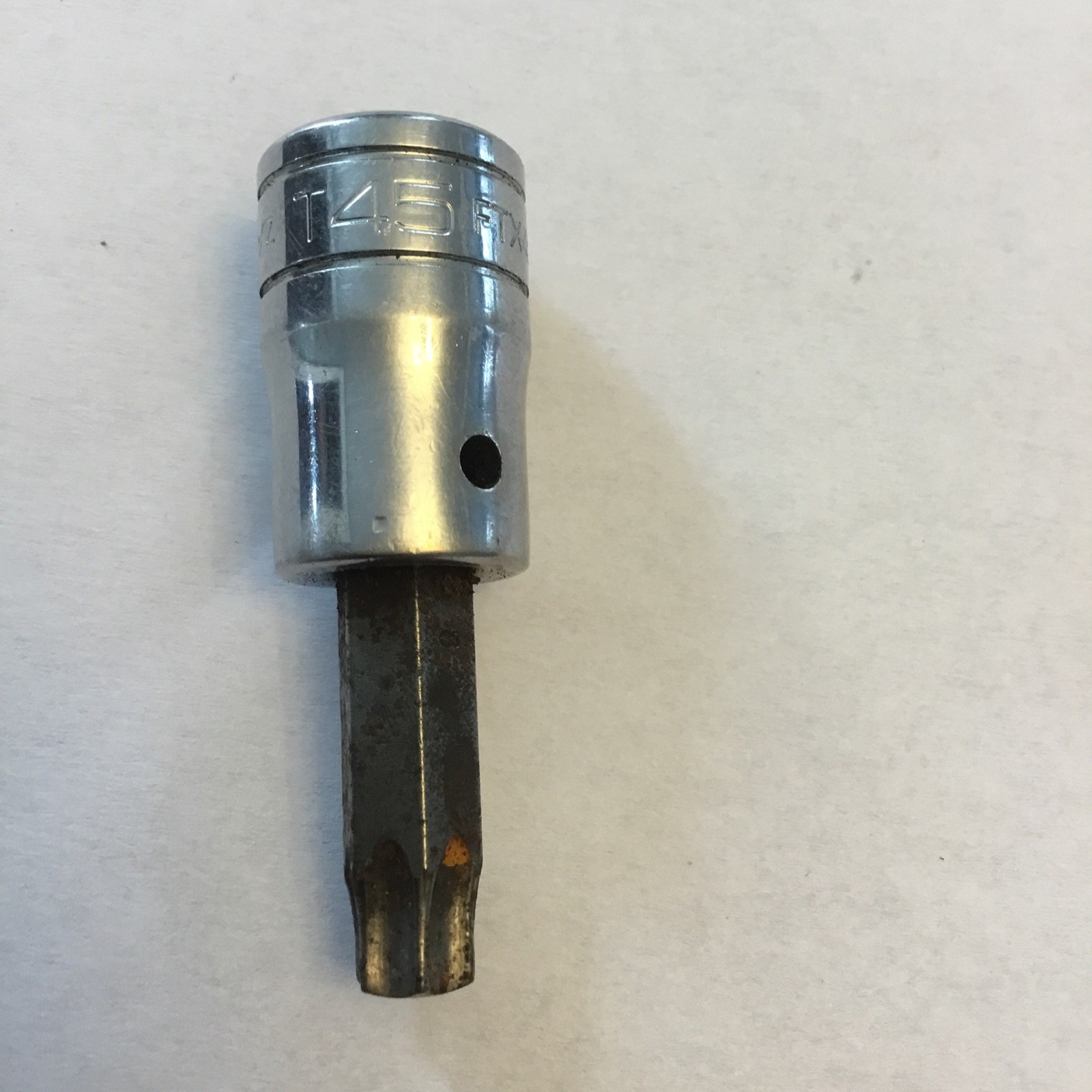 Snap-on Tools USA 3/8″ Drive T45 Torx Bit Chrome Socket Driver FTX45A Used