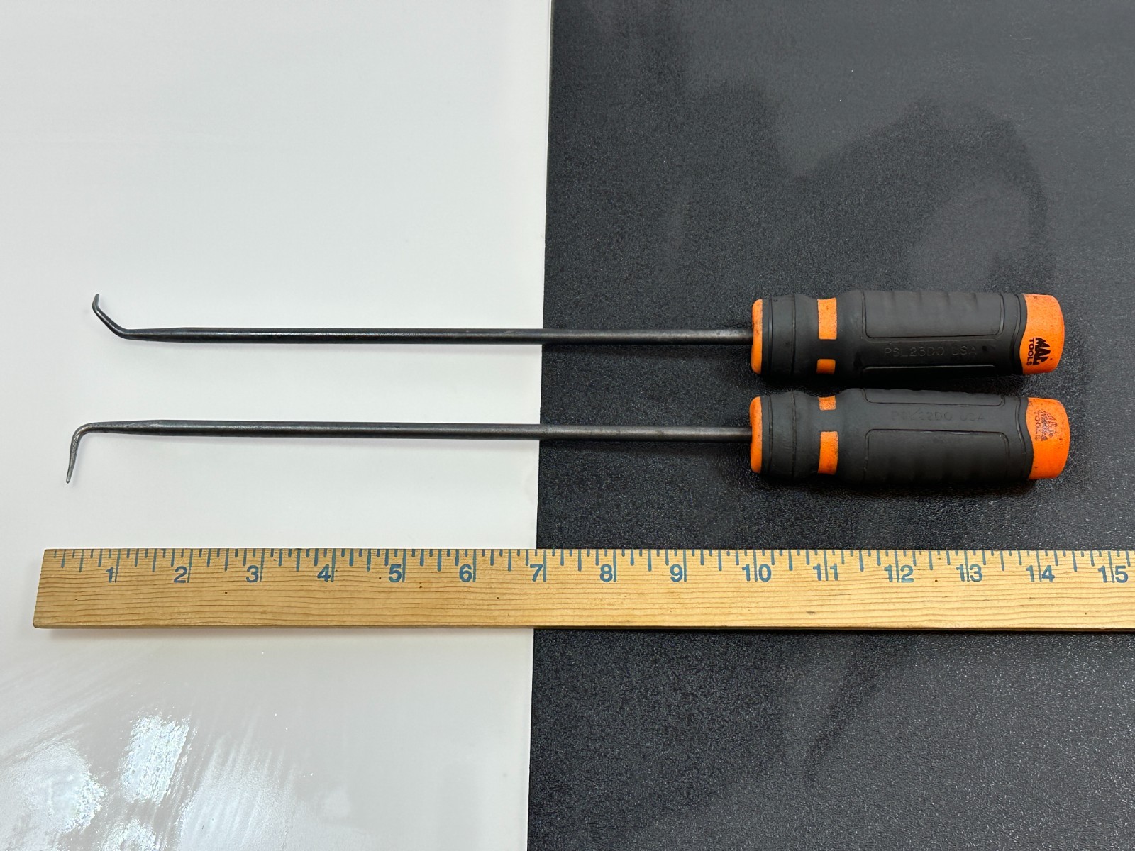 🇺🇸MAC Tools 2pc Long Pick ORANGE Set Pair, PSL22DO 90° & PSL23DO Compound-Bend