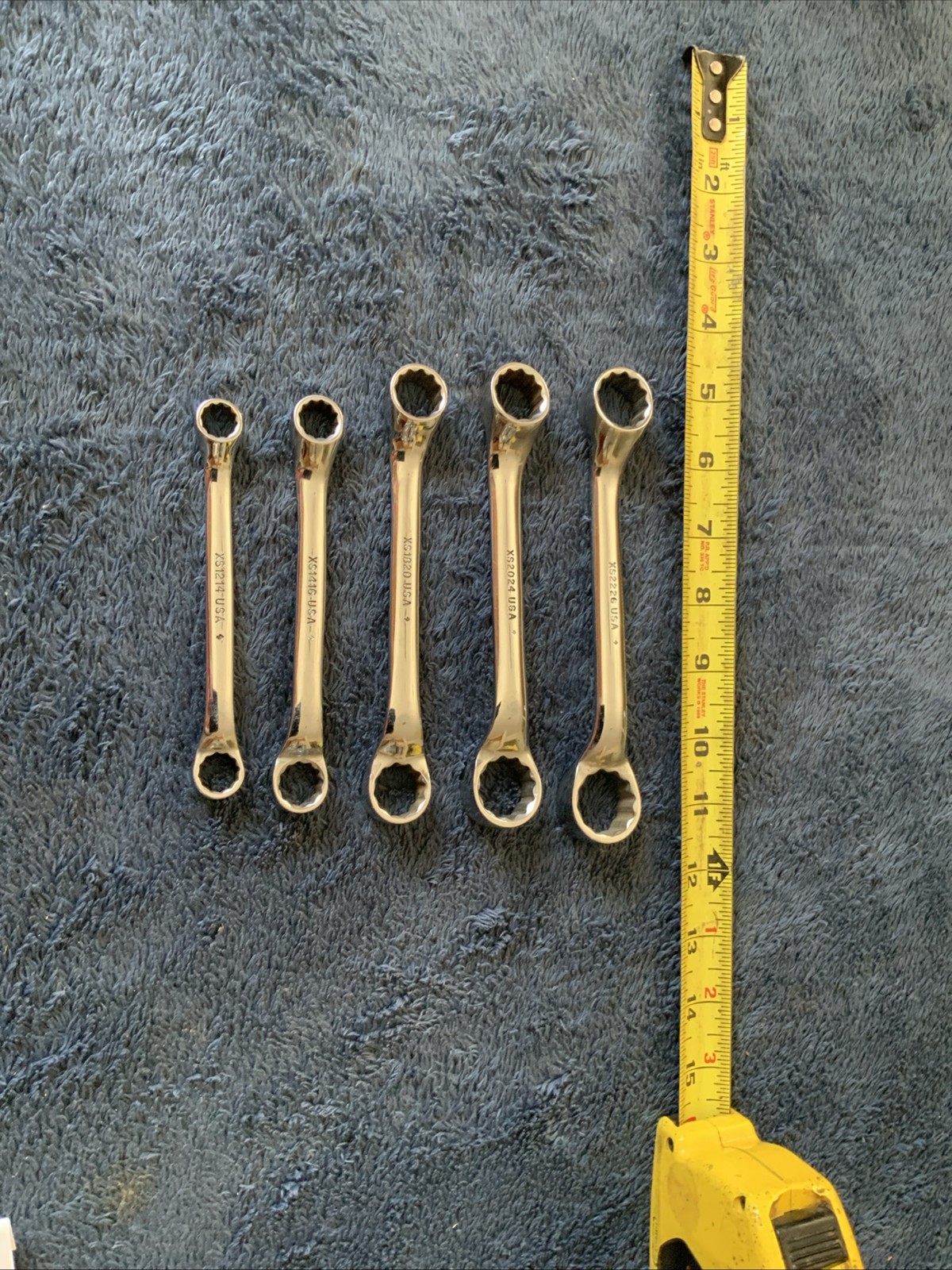 Snap On 5pc 10 Degree Offset Box End Wrench Set…Sae….pics For Sizes……aaa