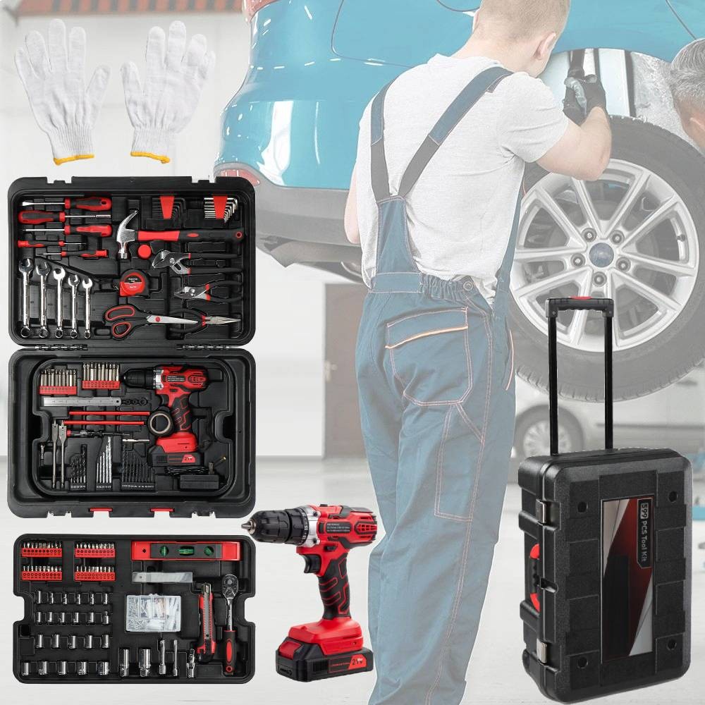 599 Pieces Tool Set Mechanics Tool Kit Wrenches Socket Screwdrivers w/ Gloves