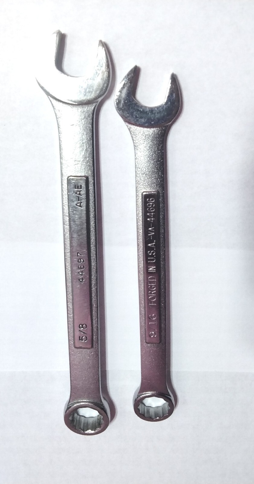 Craftsman 44696 -VA- 9/16″ & 44697 A-AE 5/8″ Both 12 Point Combination Wrenches