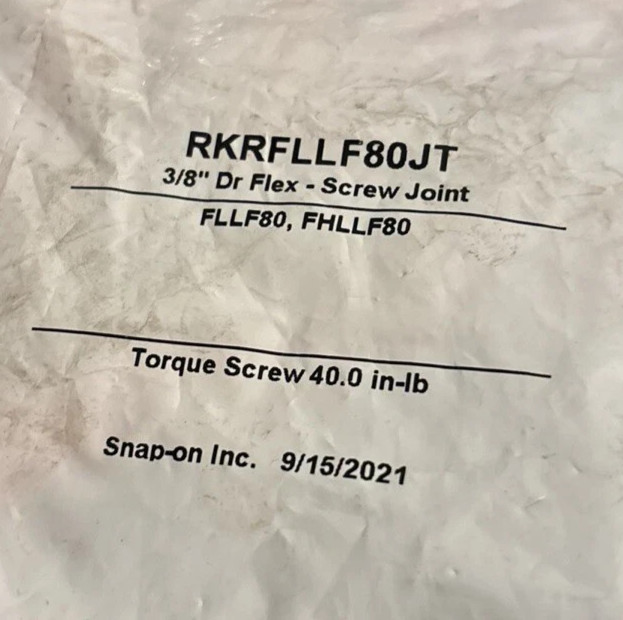 Snap on Tools 3/8″ Ratchet Repair Kit RKRFLLF80JT FLLF80 FHLLF80 Screw Joint NEW