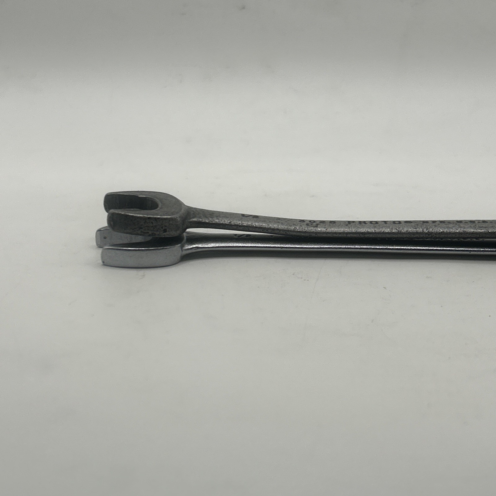 2 Proto Professional 3025 7/16″ x 1/2″ SAE Open End Wrench USA One Slight Bend