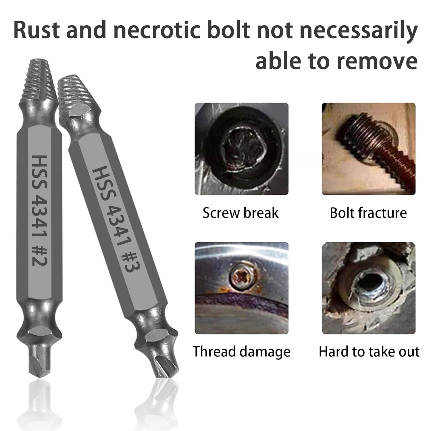 Versatile High-Speed Steel Screw Extractor Set – Professional 5-Pieces for DIY