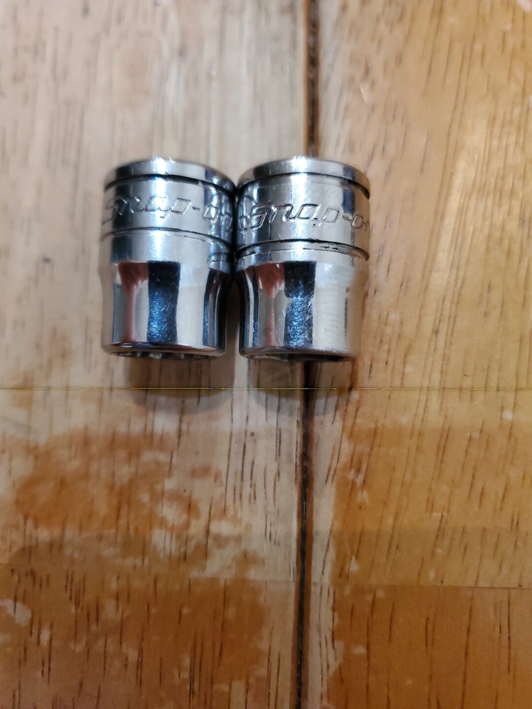 Snap On 3/8″ Drive 7/16″ 6&12PT SAE Shallow Chrome Sockets Lot Of 2