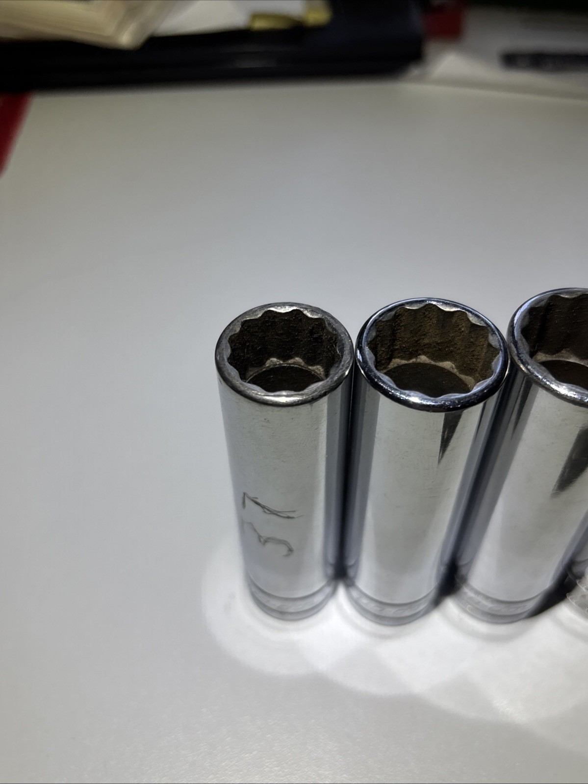 Snap On Tools 1/2″ DEEP SAE 5/8”»- 15/16″ Socket Set Lot 12-PT 🇺🇸