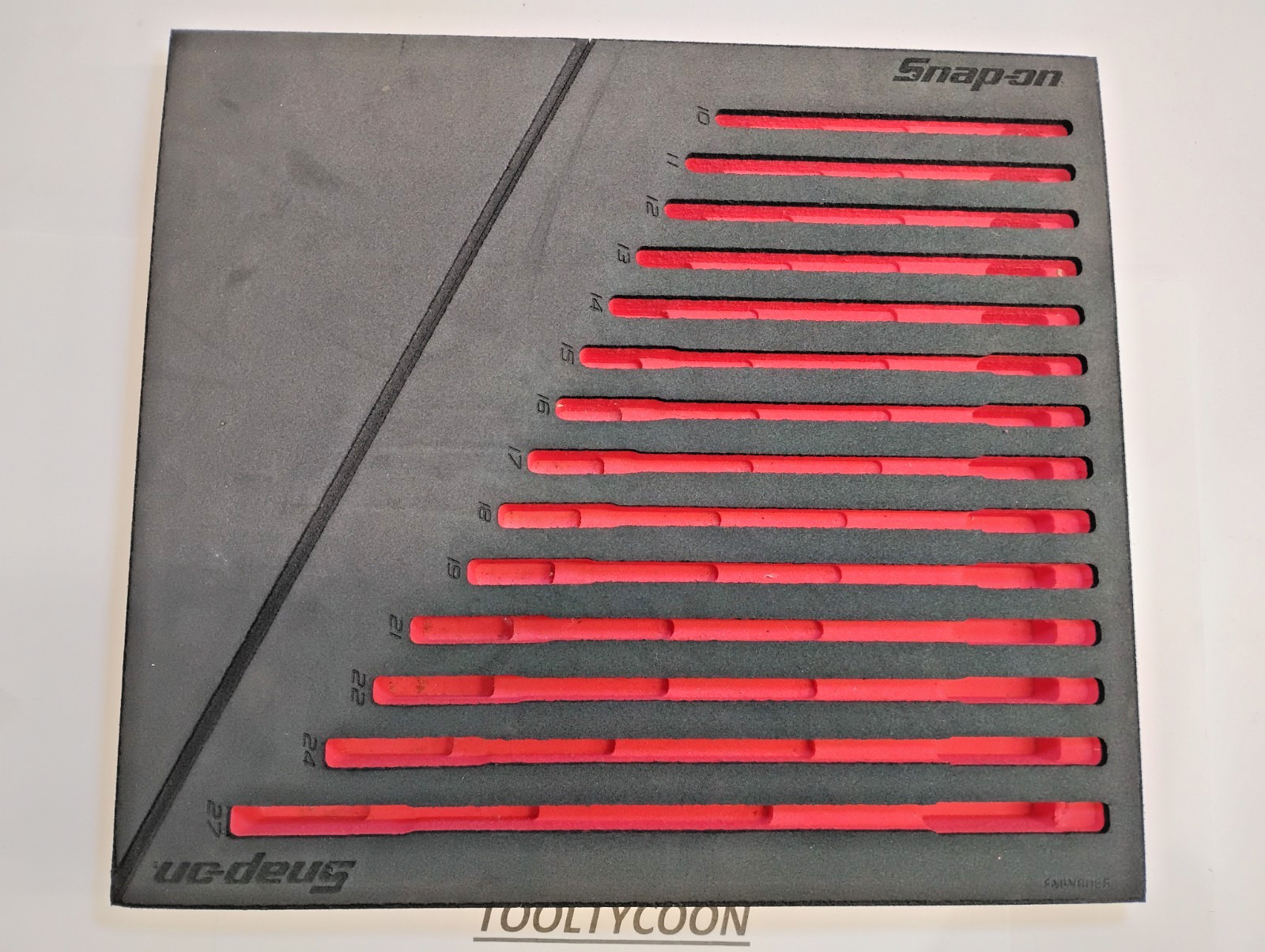 Snap-on Tools NEW RED Wrench Foam ONLY For METRIC 4 Way ANGLE Wrenches FMWR11BR