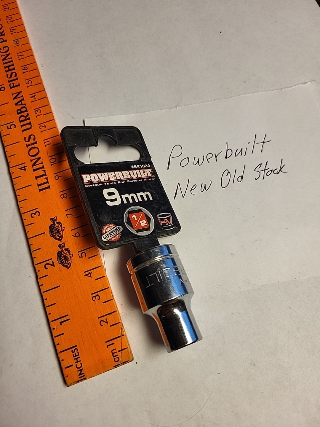 Powerbuilt 1/2 inch Drive Socket – 9mm – 6pt – CR-V NOS #941034