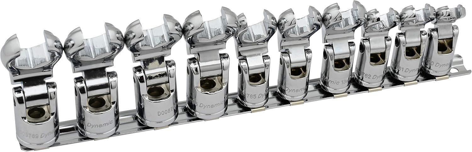 Dynamic 3/8″ Drive 10 Piece Metric, Flare Nut Socket Set, 10mm to 19mm