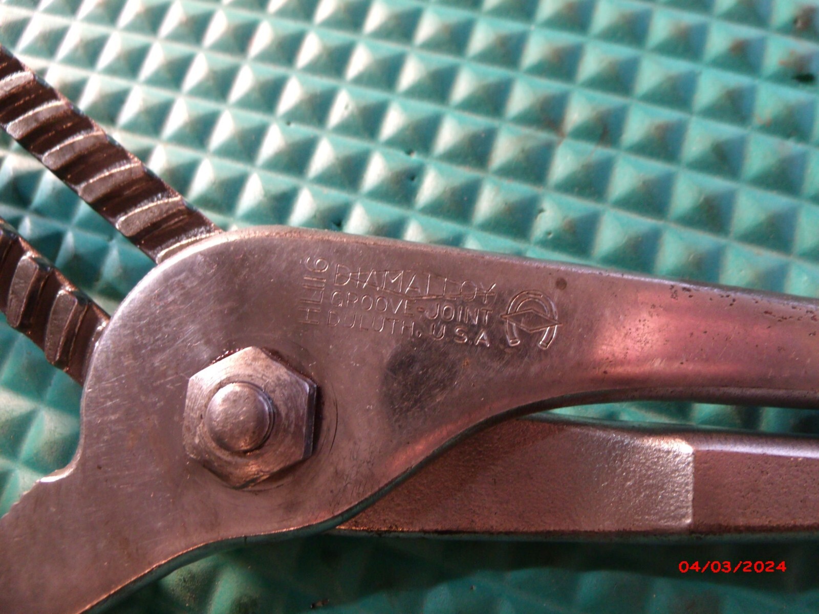 VINTAGE «DIAMALLOY» U.S.A. GROOVE-JOINT #HL116 ADJUSTABLE PLIERS(11 POSITIONS)