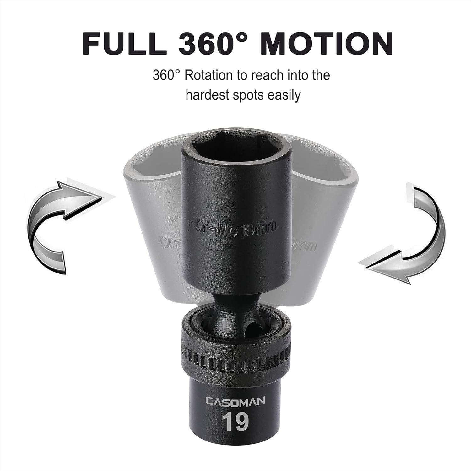 Versatile 10-Piece Deep Socket Set with Universal Flex Design for Angled Access
