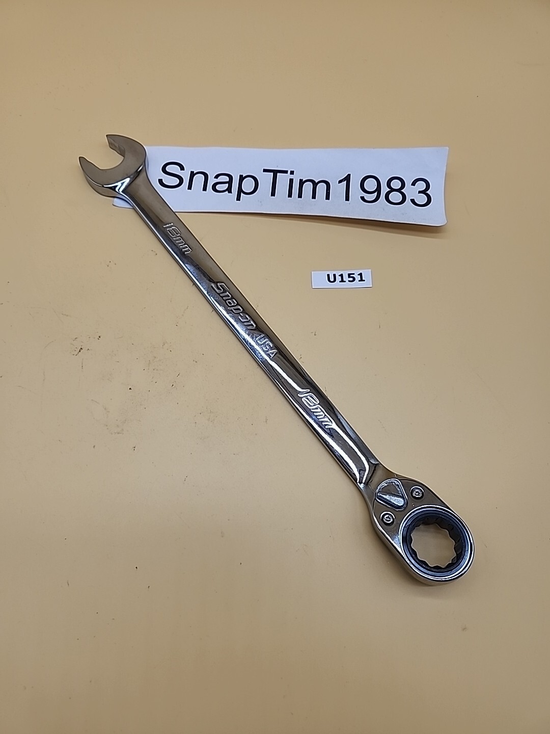 Snap-on 18mm Metric Ratcheting Reversible Flank Drive Plus Wrench SOXRRM18A