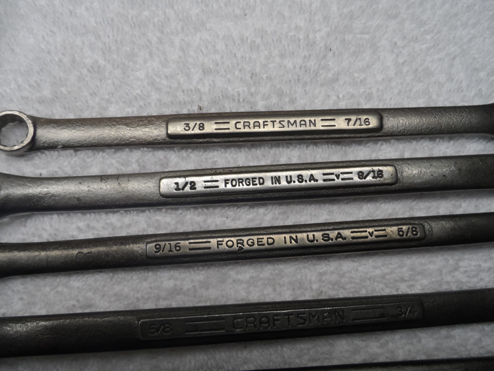 Craftsman SAE Box End Wrench Set, 12pt, USA (3/8″ – 1″), many =V=, 6 pcs