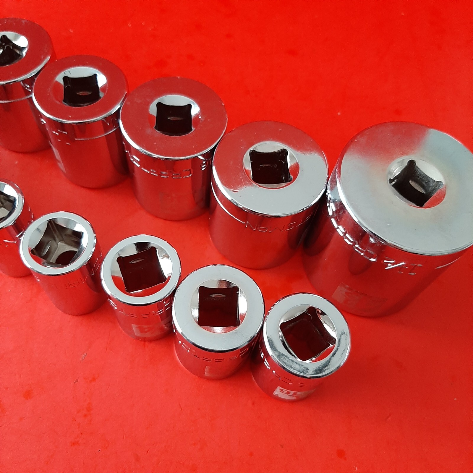 NEW Craftsman Easy Read 19 Pc 1/2 Drive 12Pt Shallow SAE Socket Set 3/8 to 1-1/2