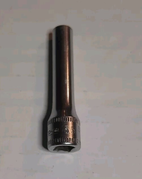 Snap On Tools 5.5MM 1/4″ Drive 6 Point Deep Chrome Like New STMM5.5