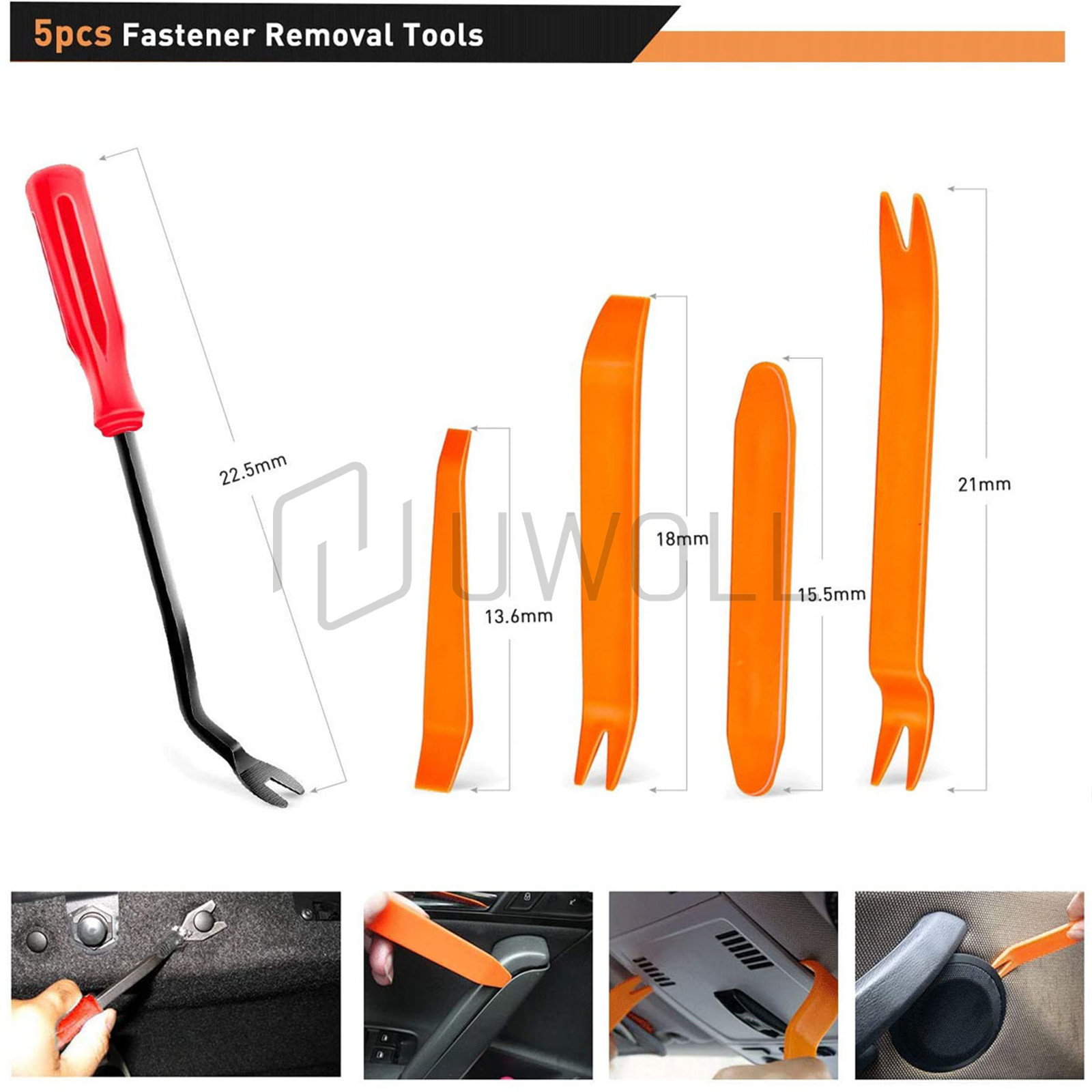 100 Pcs Car Retainer Auto Fasteners Push Trim Plastic Clips Pin Rivet Bumper Kit