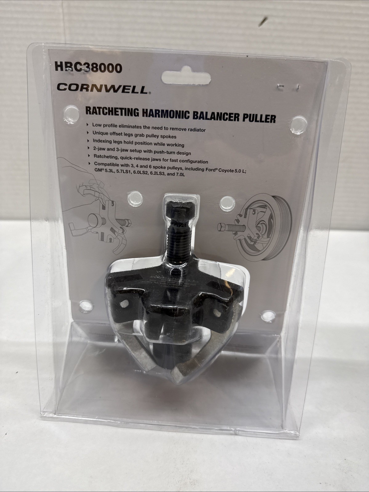 Cornwell Tools HRC38000 – Ratcheting Harmonic Balancer Pulley Puller