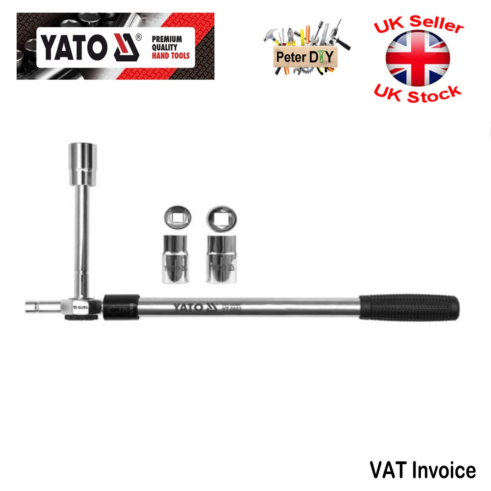 Yato Professional T-TYPE SLEEVED RATCHET WRENCH WHEEL BRACE 17 19 21 23mmYT-0803