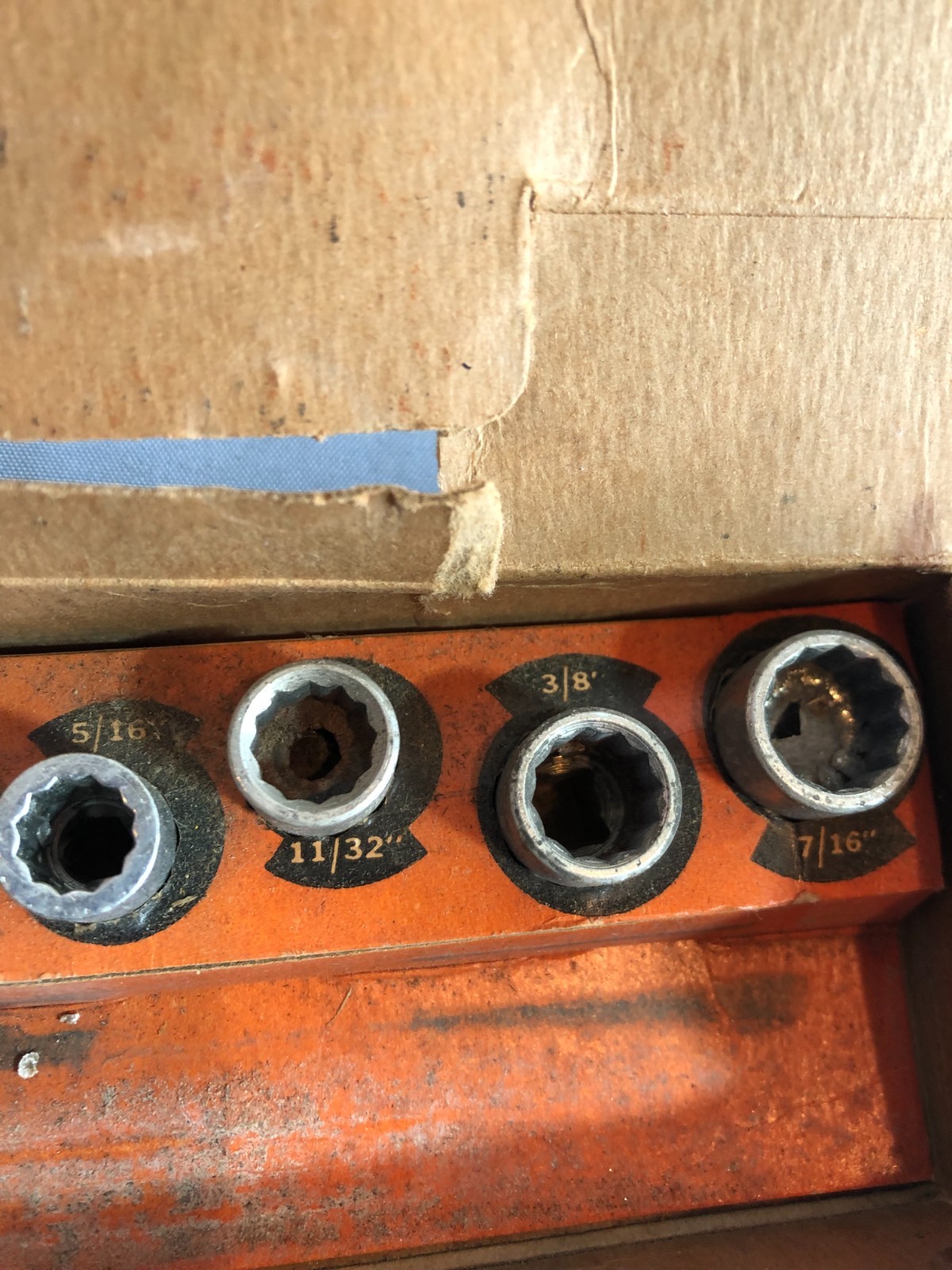 VINTAGE Oxwall 10 Piece Flex Handle Socket Set – Original Box #F5