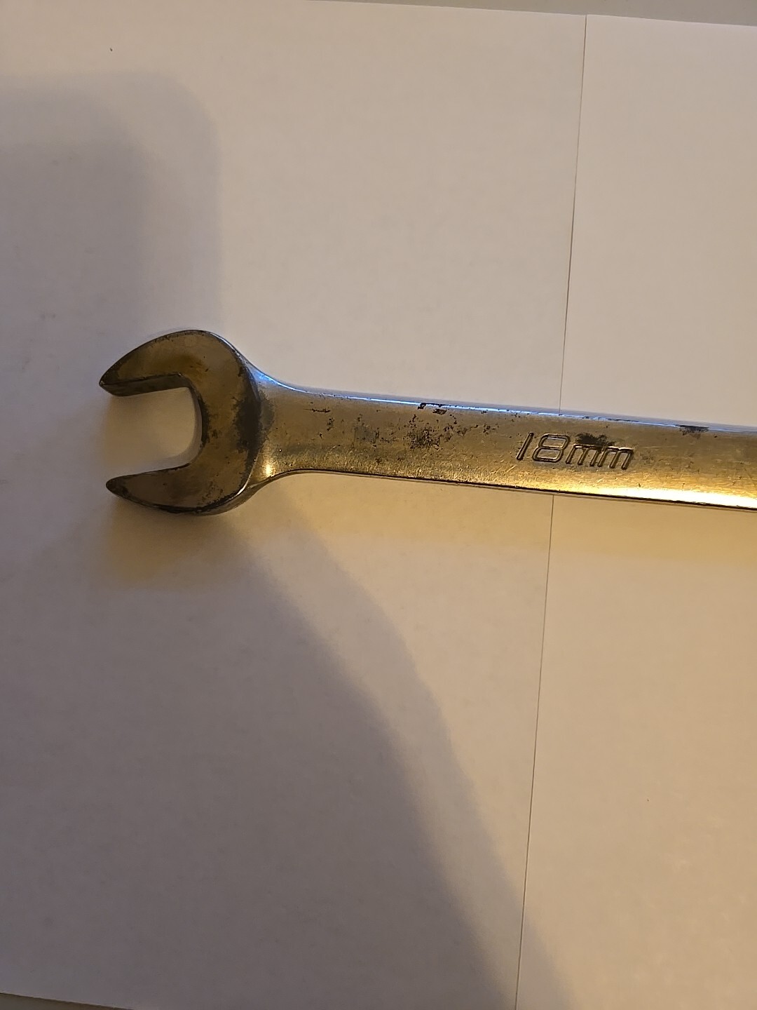 Snap On 18MM 12PT Long Chrome Combination Wrench OEXLM18B