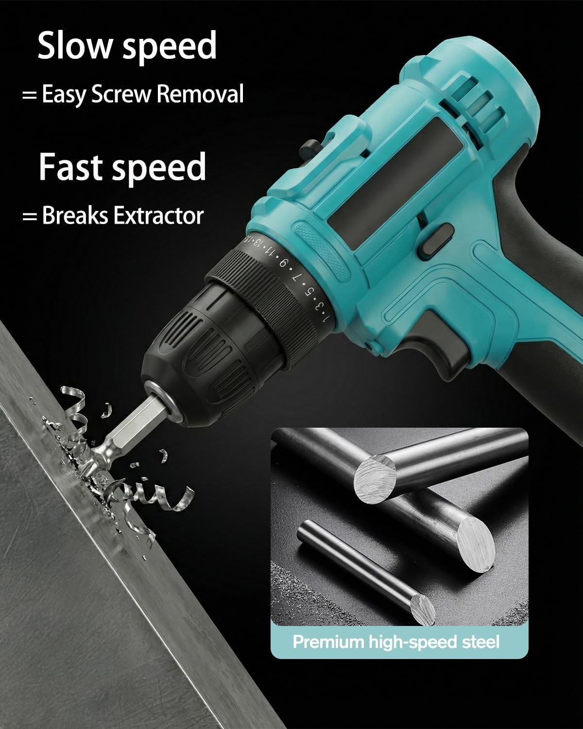 Damaged Screw Extractor Set, 6-Piece, Easy Out Remover for Stripped Screws