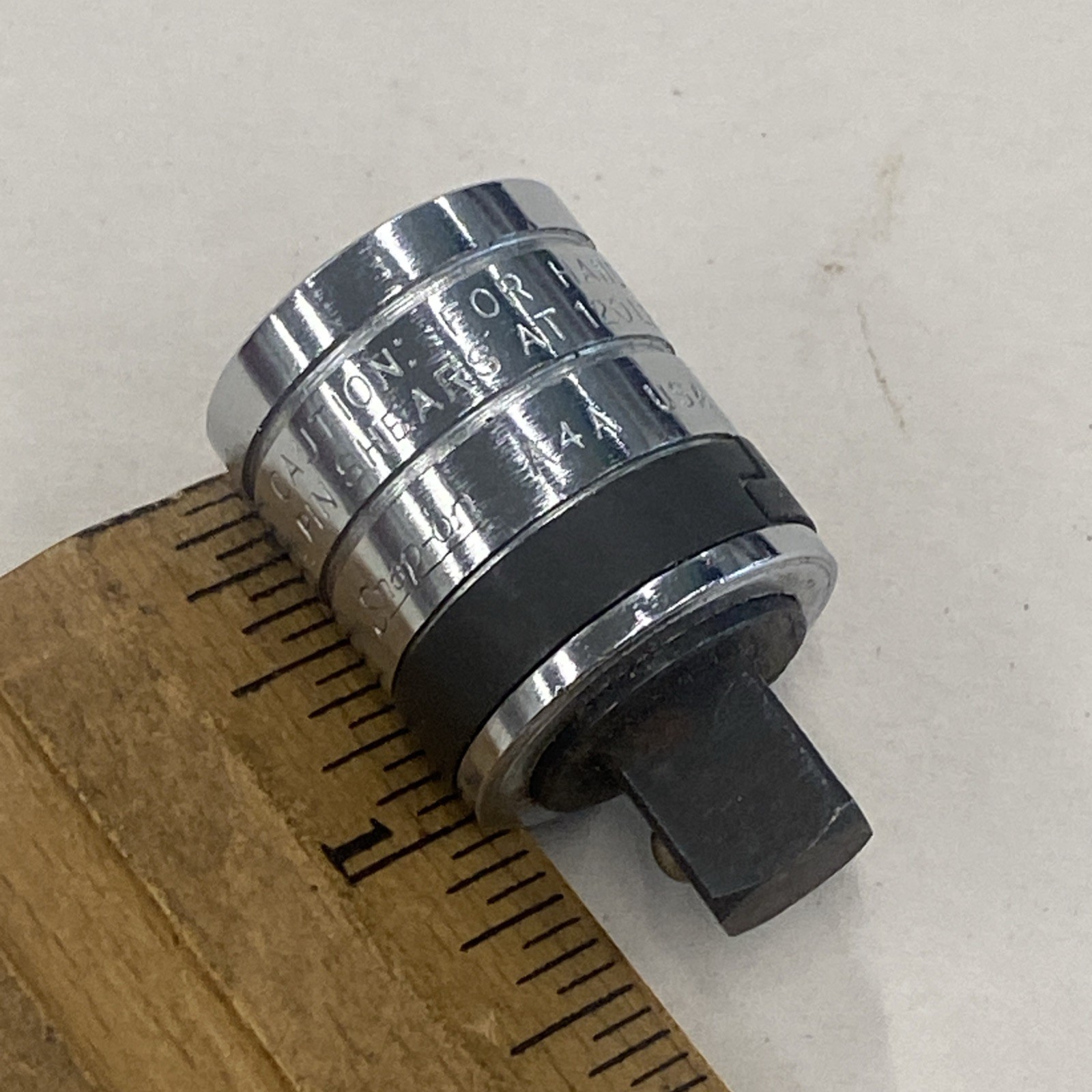 Snap On USA Tools 1/2″ to 3/8″ A4A Socket Adapter w/Pin Shear at 120lb M0792