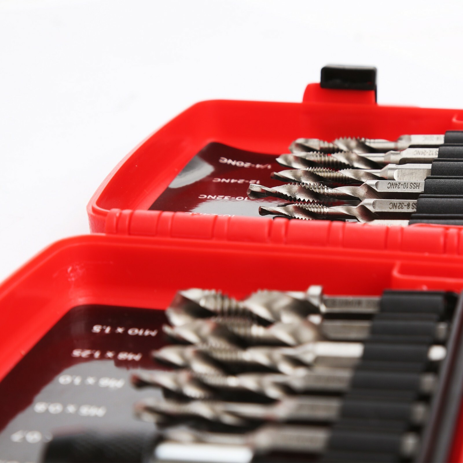 Combination Drill & Tap Bit Set w/ Quick Change Adapter 1/4″ Hex Shank Durable