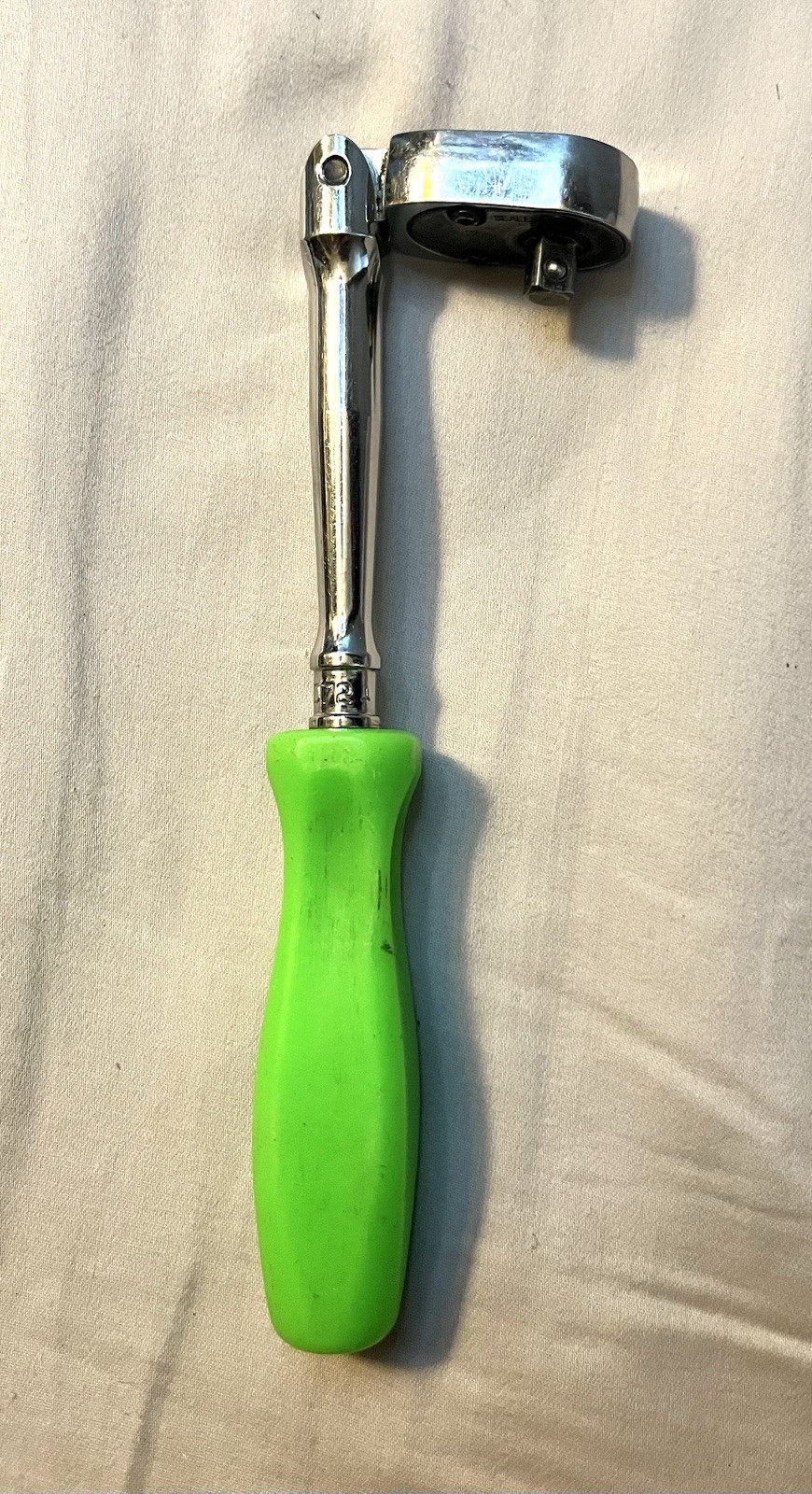 Snap-on Neon Green THLFD72 1/4 Drive Flex Head Ratchet