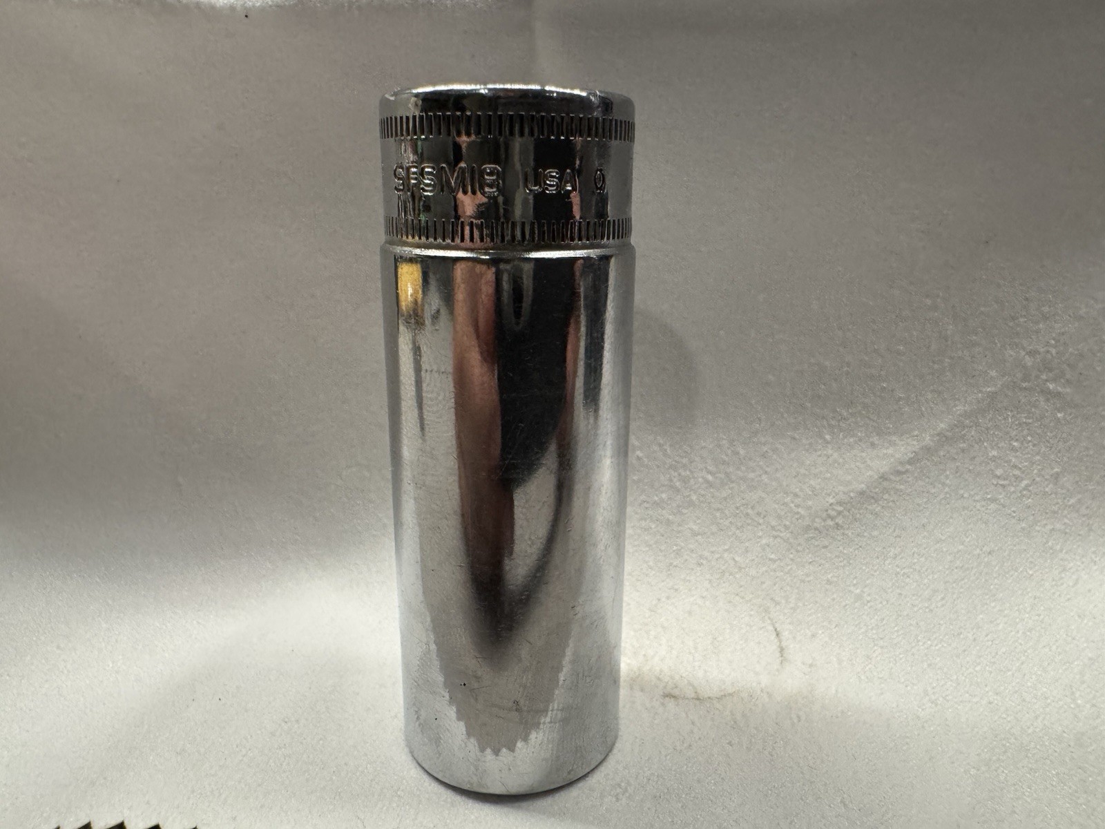 Snap-On 3/8″ Drive 6-Point Metric 18 mm Flank Drive® Deep Socket SFSM18 – Used