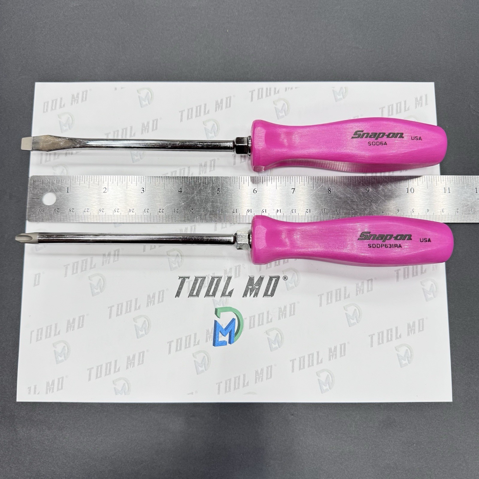 Snap-on Tools RARE 2pc ELECTRIC PINK Hard Handle Screwdriver Set SDDP63IRA SDD6A