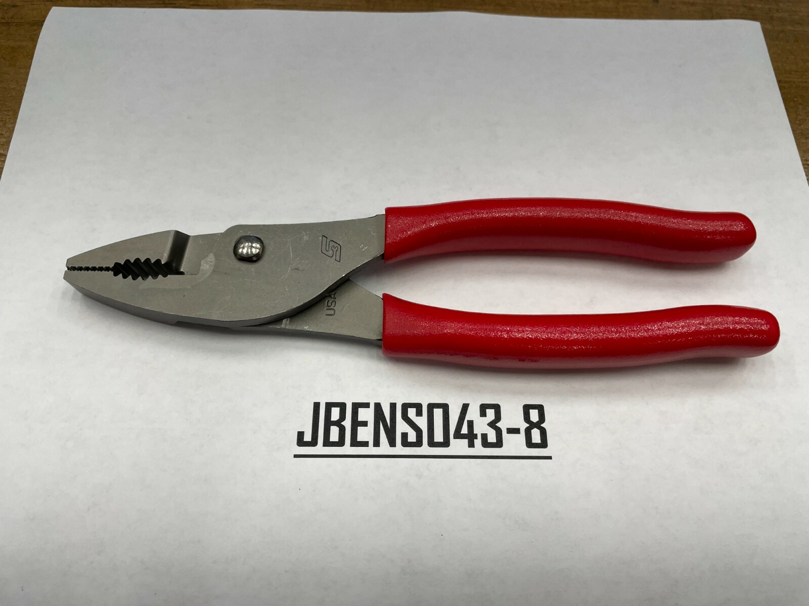 Snap-on Tools USA NEW RED 8″ Soft Grip Combo Slip-Joint Pliers w/ Cutter 137ACF