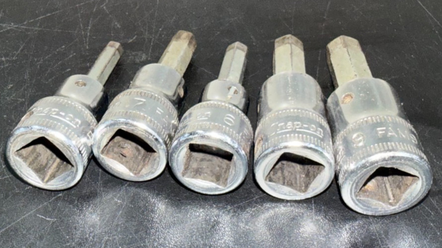 Snap-On 5pc Metric Hex Bit Socket Set FAM5A, FAM6A, FAM7, FAM8A & FAM9