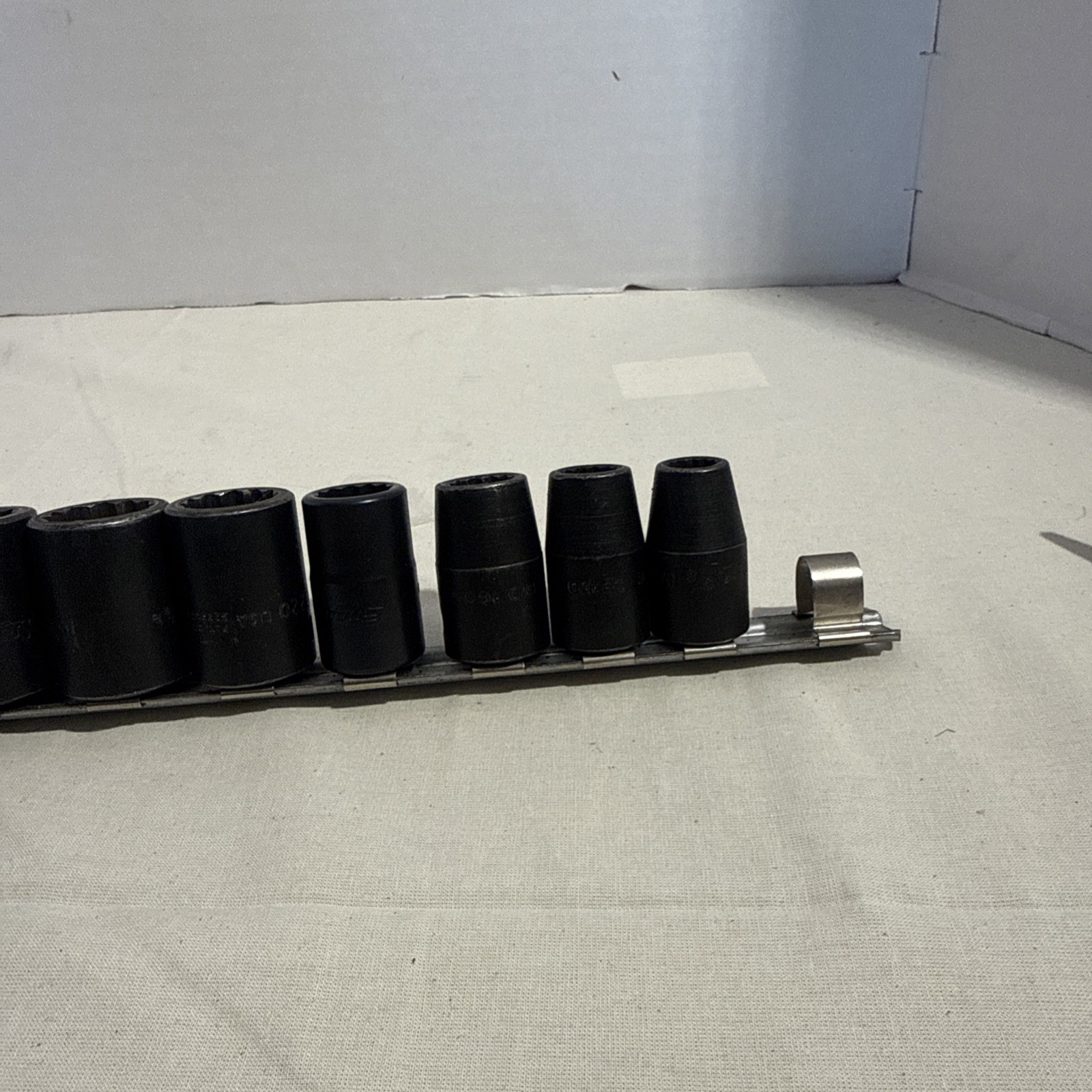 SNAP ON IMPACT SOCKET SET 1/2 DRIVE 12 POINT 12 PIECE SAE 313IMD 3/8 to 1 1/4